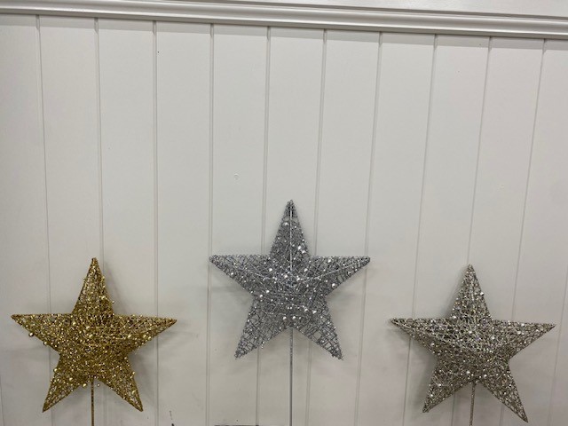 TREE TOP STARS – GOLD, SILVER, CHAMPAGNE
